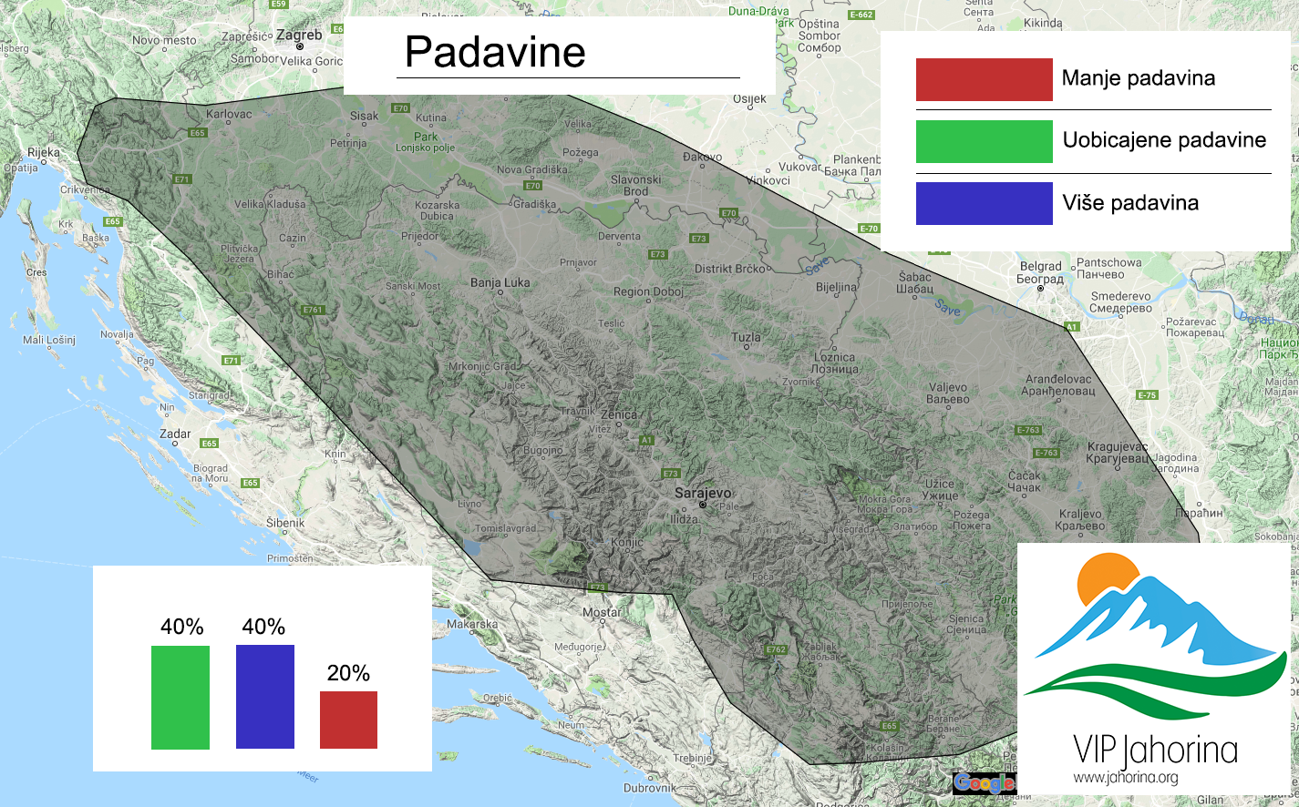 Dugorocna vremenska prognoza planine Jahorina, snijeg i padavine