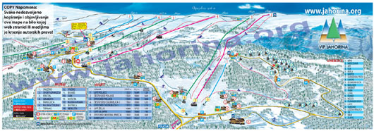 Mapa Jahorina