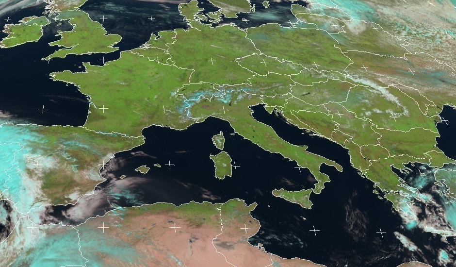 Satelitska mapa oblaka Jahorina